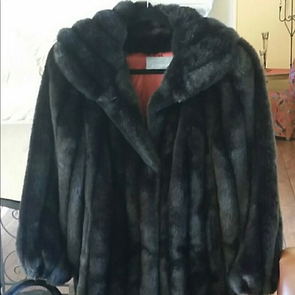 Stunning faux mink coat
